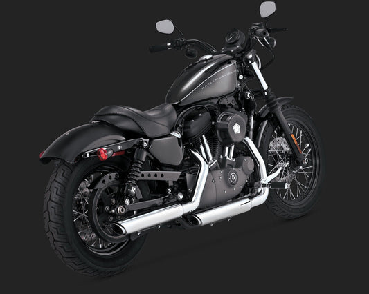 V16839 Vance & Hines Twin Slash 3In Slip-On Sportster 04-13 - Chrome