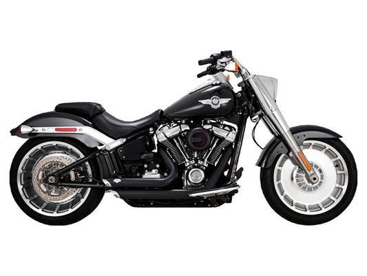 VH-47335 Shortshots Staggered Exhaust – Black. Fits Breakout & Fat Boy 2018-2024