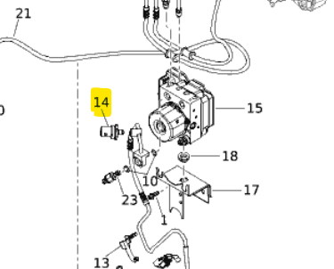 32700100 Harley-Davidson® "Rear Brake press sensor, FLHT"