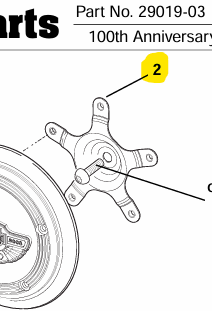 29077-03 Harley-Davidson® "105th Anniversary Genuine Air Cleaner Trim Bracket"