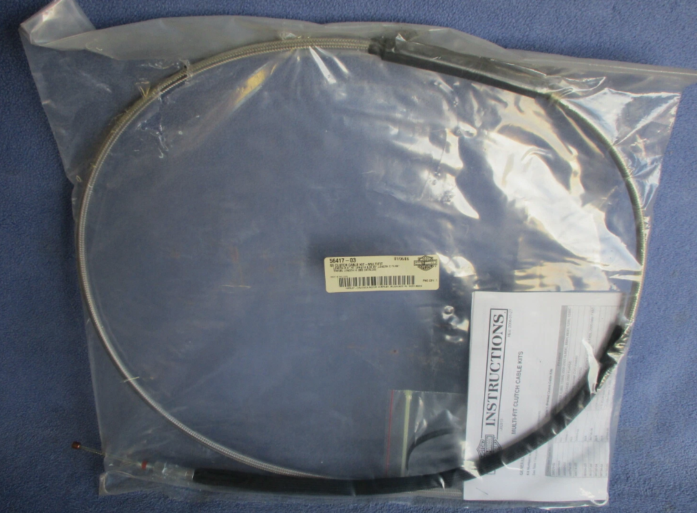 56417-03 Harley-Davidson® "stainless steel clutch cable kit 74.69 inches- Multi fit"