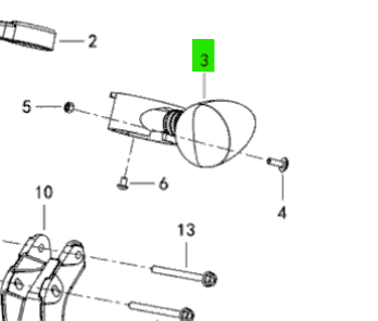 HD81100P840000 Harley-Davidson® "Front Left Turn Signal X500"