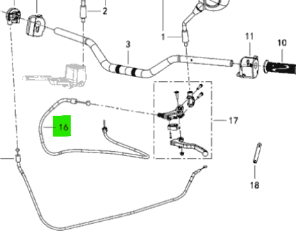 HD40400P180001 Harley-Davidson® "Clutch Cable X500"