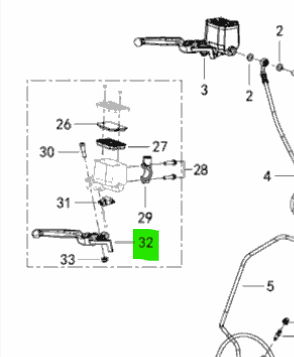 HD45020P300000 Harley-Davidson® "Front Brake Lever X350/500"