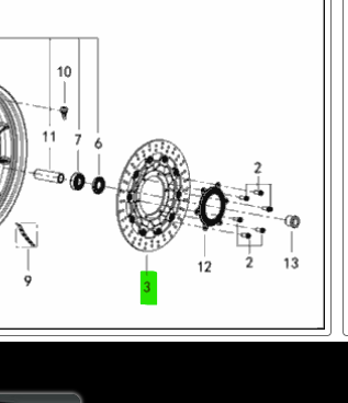 HD45030P160000 Harley-Davidson® "Front Disc X500"