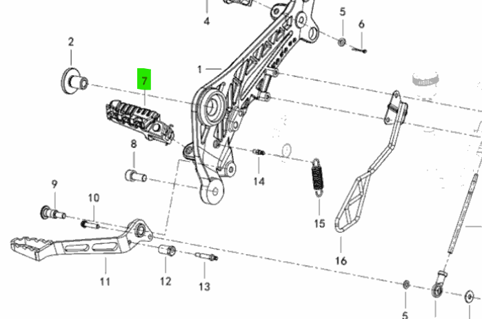 HD58240P29001Z Harley-Davidson® "Right Rider Footpeg X500"
