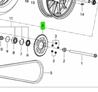 HD60002P100000 Harley-Davidson® "Rear Sprocket X500"
