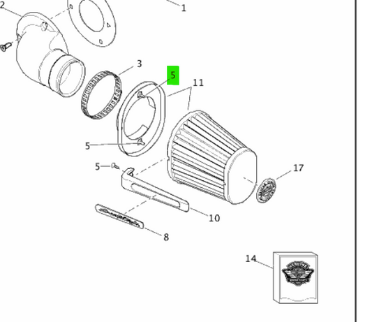 10200235 Harley-Davidson® "Flat Head Hex Socket Screw-CVO Air Cleaner"