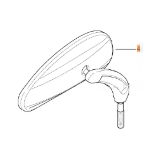 92344-08A Harley-Davidson® "Right-mirror-cvo-fat-bob-breakout"