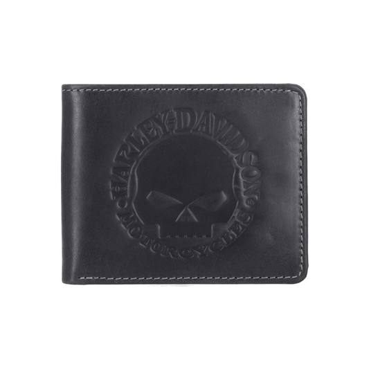 Harley-Davidson Men's Willie G Skull Logo Billfold Wallet