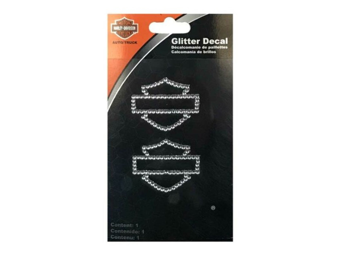 Harley-Davidson® Rhinestone Bar & Shield Logo Glitter Decals - 3 x 5 in. 2 pc.