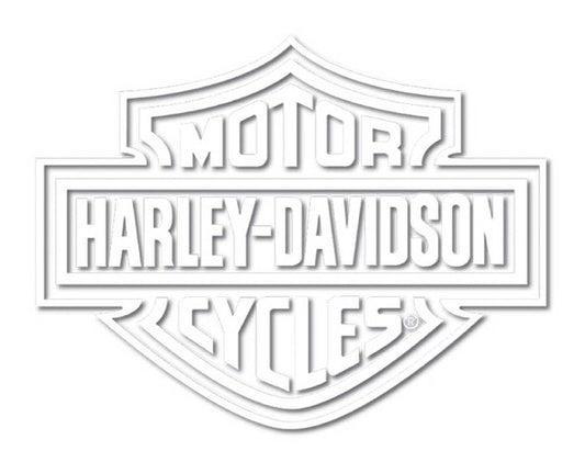 Harley-Davidson® White B&S Die Cut Decal