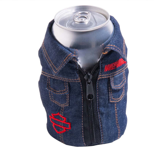 Harley-Davidson® 1970s Psychedelic Denim Can Cooler