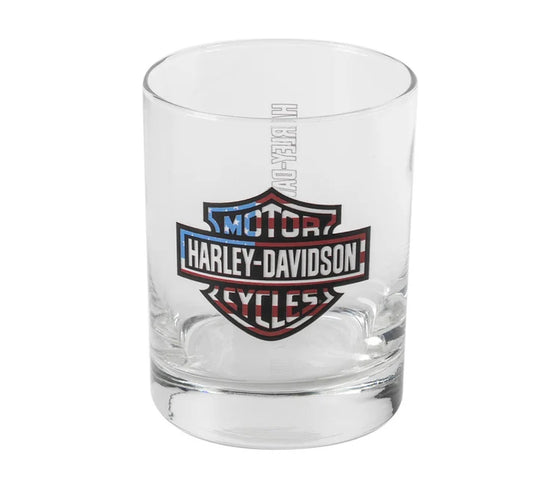 Harley-Davidson® Americana Double Old-Fashioned Two-Sided Logo Glass