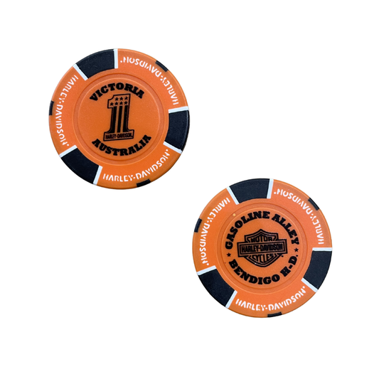 Gasoline Alley Harley-Davidson® Poker Chip - Orange