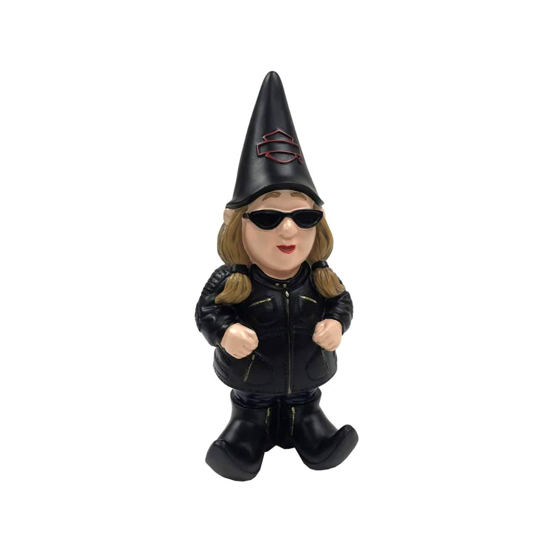 Harley-Davidson® Female Biker Themed Garden Gnome
