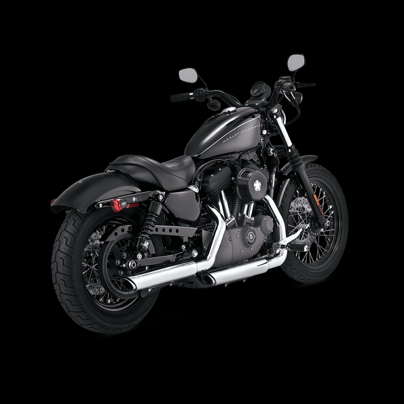 V16863 Vance & Hines Straight shots Slip-On Mufflers Chrome - Sportster 14-20