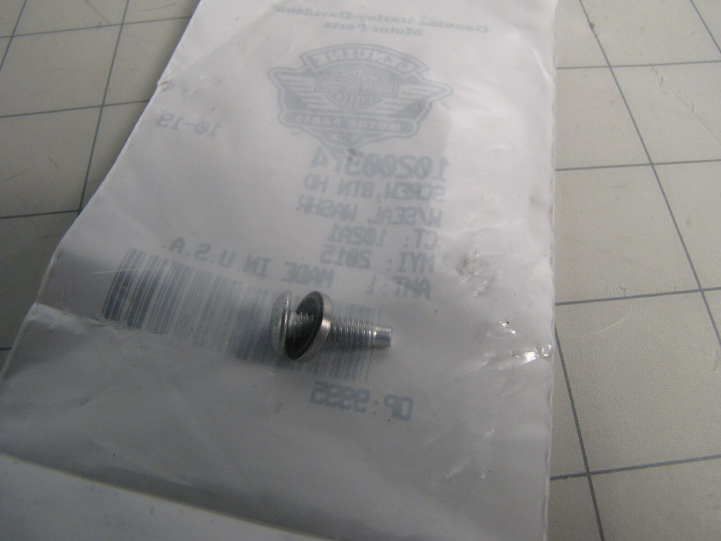 10200374 Harley-Davidson® "Screw No. 8-32 Torx Button Head with Seal Washer-Fuel Pump"