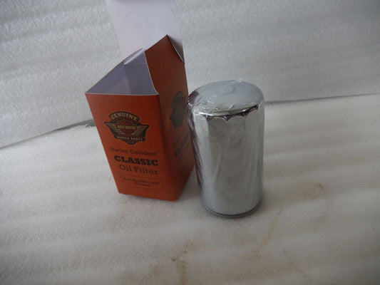 63813-90 Harley-Davidson® "Chrome Oil Filter, 91-98 Dyna"