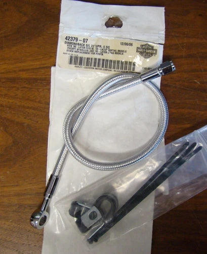 42379-07 Harley-Davidson® "Diamondback Brake Line 20" Upper 0 Degree, Softail/Dyna"