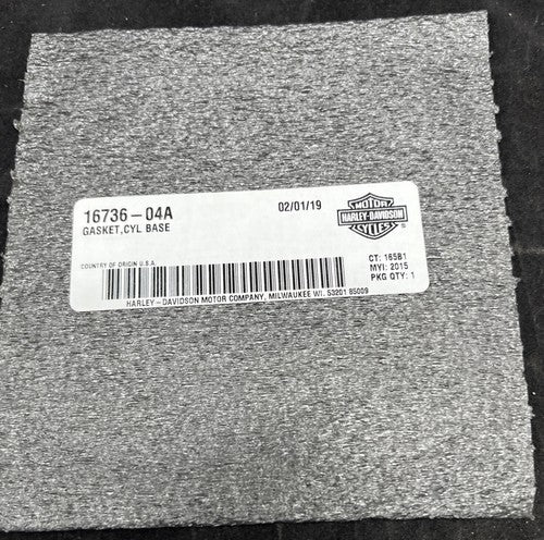 16736-04A Harley-Davidson® "Gasket Cylinder Base-Twin Cam"
