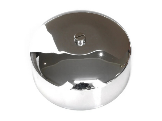 EMP-K-2-409 - Starter End Cover No Cut-Out – Chrome. Fits Sportster 1973-1980 With Hitatchi Starter & FL 1967-1980 With Prestolite Starter.