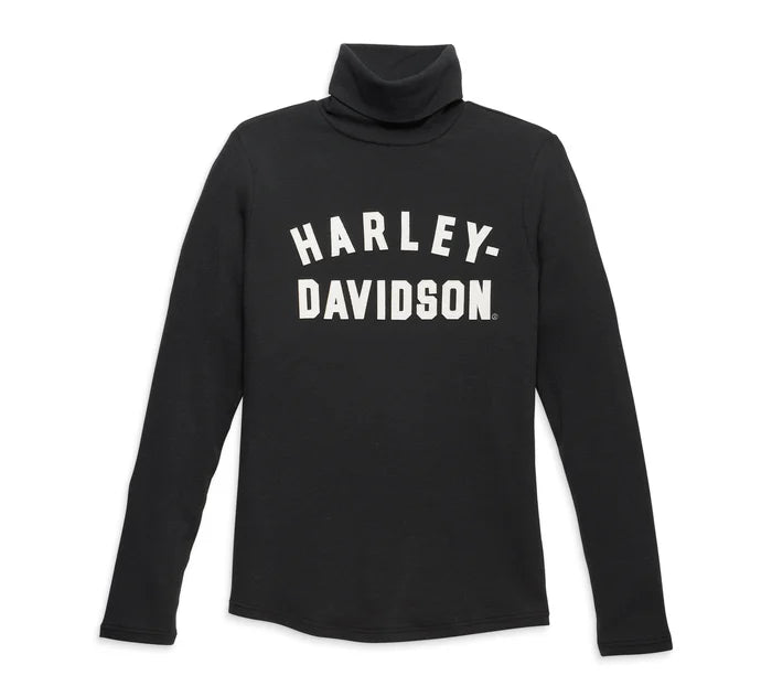 Harley-Davidson® Women's Milwaukee Rib Turtleneck Black