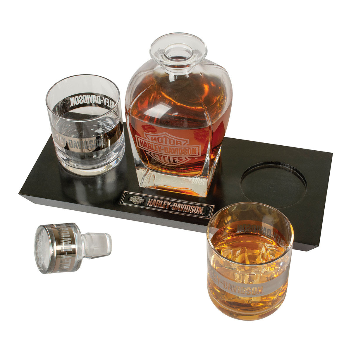 Harley-Davidson Decanter Set - Missing x1 Glass