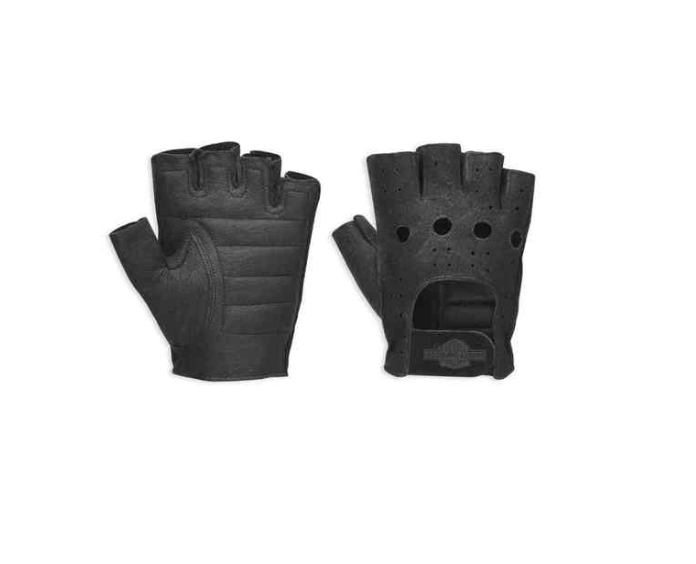 Harley-Davidson® Men's Bar & Shield Fingerless Leather Gloves