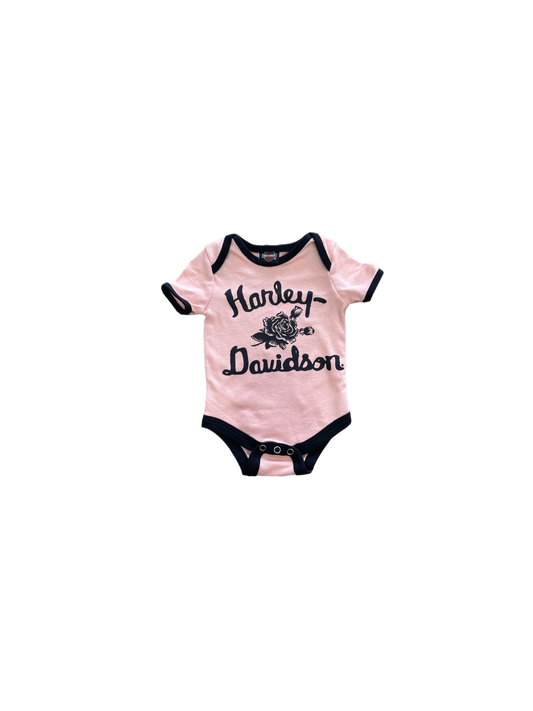 Harley-Davidson® Kids 2-Pack Colorblocked Rib Creeper Set - Pink/Black
